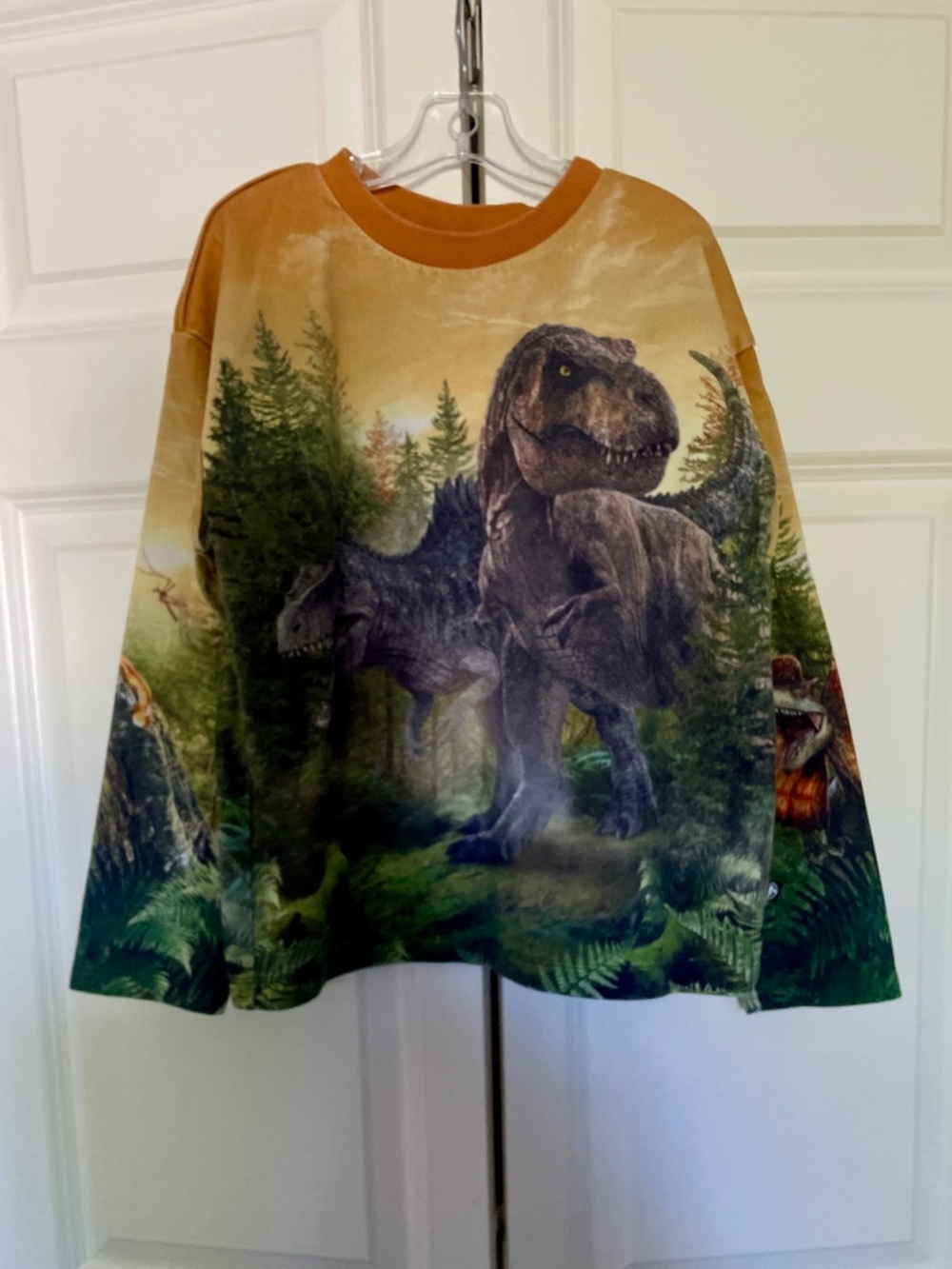 Molo kids size 10 Sunset Dinosaur Graphic Sweatshirt - Picture 2 of 2